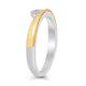 Load image into Gallery viewer, Jewelili Sterling Silver and 10K Yellow Gold With Natural White Diamonds Anniversary Ring
