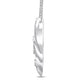 Load image into Gallery viewer, Jewelili Sterling Silver with 1/10 CTTW Natural White Diamonds Twisted Pendant Necklace
