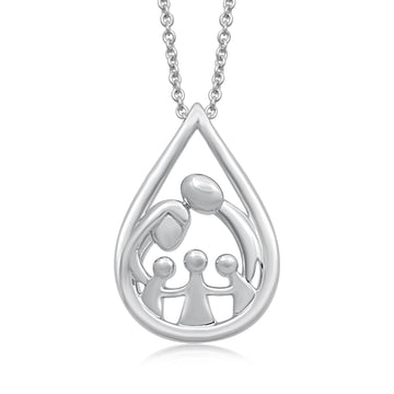 Family Always Encircled Pendant Necklace | Sterling silver | Pandora AU