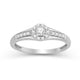 Load image into Gallery viewer, Jewelili Engagement Ring with Natural White Diamond in Sterling Silver 1/4 CTTW View 1
