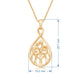 Load image into Gallery viewer, Jewelili Parent and Four Children Teardrop Pendant Necklace in 18K Yellow Gold over Sterling Silver View 4
