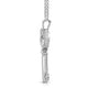 Load image into Gallery viewer, Jewelili Sterling Silver With Natural White Diamonds Heart Shape Key Pendant Necklace
