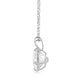 Load image into Gallery viewer, Jewelili Round Cubic Zirconia Solitaire Pendant Necklace in 10K White Gold View 3
