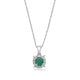 Load image into Gallery viewer, Jewelili Sterling Silver With Emerald and Created White Sapphire Two Piece Jewelry Set
