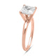 Load image into Gallery viewer, Jewelili Cubic Zirconia Solitaire Princess cut Engagement Ring in 14K Rose Gold View 1

