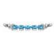 Load image into Gallery viewer, Jewelili Bolo Bracelet with Swiss Blue Topaz and White Topaz in Sterling Silver 9.5&quot; View 1
