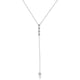 Load image into Gallery viewer, Jewelili Sterling Silver With Natural White Diamonds Long Chain Necklace
