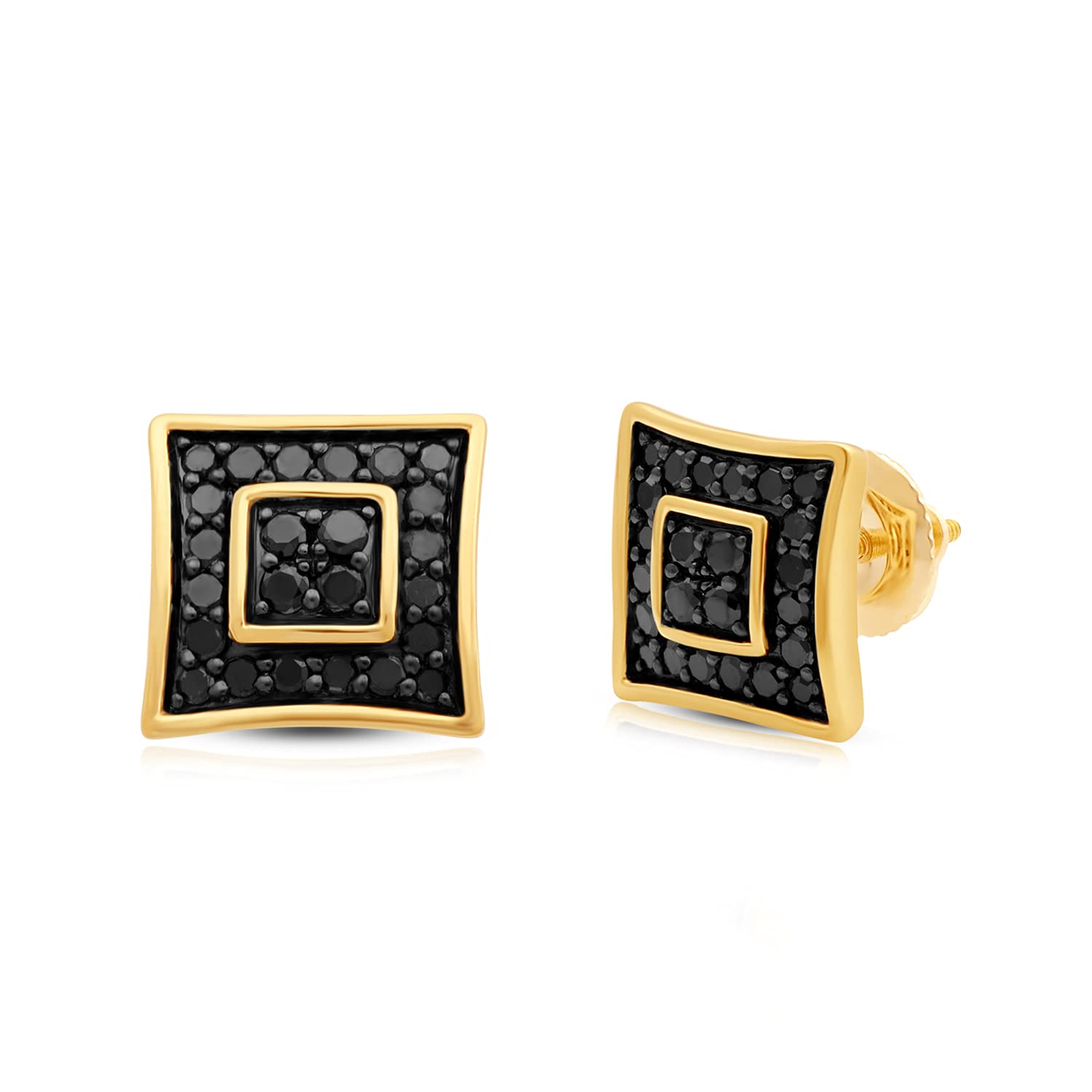 yellow sapphire and black garnet crystal stud earrings – Niki Ulehla