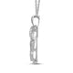 Load image into Gallery viewer, Jewelili Sterling Silver With 1/10 CTTW Natural White Diamonds Mother and Child Heart Pendant Necklace
