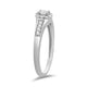 Load image into Gallery viewer, Jewelili Engagement Ring with Natural White Diamond in Sterling Silver 1/4 CTTW View 4
