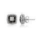 Load image into Gallery viewer, Jewelili 14K White Gold with 1/2 CTTW Treated Black and White Diamonds Stud Earrings
