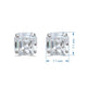 Load image into Gallery viewer, Jewelili 10K White Gold With Asscher Cut Cubic Zirconia Stud Earrings
