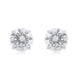 Load image into Gallery viewer, Jewelili Stud Earrings with Round Cubic Zirconia in 10K White Gold View 2
