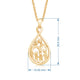 Load image into Gallery viewer, Jewelili Parent and Three Children Family Teardrop Pendant Necklace in 18K Yellow Gold over Sterling Silver View 4
