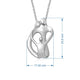 Load image into Gallery viewer, Jewelili Sterling Silver With Parent One Child Family Heart Pendant Necklace
