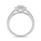 Load image into Gallery viewer, Jewelili Engagement Ring with Natural White Diamond in Sterling Silver 1/3 View 3
