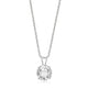 Load image into Gallery viewer, Jewelili Round Cubic Zirconia Solitaire Pendant Necklace in 10K White Gold View 1
