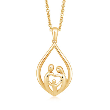 Jewelili 18K Yellow Gold Over Sterling Silver
