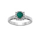 Load image into Gallery viewer, Jewelili Sterling Silver With Emerald and Created White Sapphire Two Piece Jewelry Set
