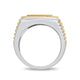Load image into Gallery viewer, Jewelili Yellow Gold over Sterling Silver With 1/2 CTTW Natural White Round Diamonds Men's Ring
