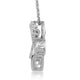 Load image into Gallery viewer, Jewelili Sterling Silver With Round White Diamonds Dancing Butterfly Pendant Necklace
