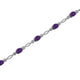 Load image into Gallery viewer, Jewelili Fashion Bracelet with Oval Shape Amethyst in Sterling Silver View 2
