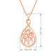 Load image into Gallery viewer, Jewelili Parent and Four Children Family Teardrop Pendant Necklace in 14K Rose Gold over Sterling Silver View 4
