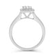 Load image into Gallery viewer, Jewelili 10K White Gold With 1/3 CTTW Baguette and Round Diamonds Bridal Set
