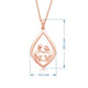 Load image into Gallery viewer, Jewelili Parent and Two Children Teardrop Pendant Necklace in Rose Gold over Sterling Silver View 4
