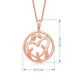 Load image into Gallery viewer, Jewelili 14K Rose Gold Over Sterling Silver With Parent and Three Children Family Pendant Necklace
