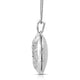 Load image into Gallery viewer, Jewelili Sterling Silver With Natural White Diamonds Heart Pendant Necklace

