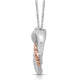 Load image into Gallery viewer, Jewelili Sterling Silver and 10K Rose Gold with Diamonds Heart Shape Pendant Necklace
