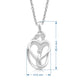 Load image into Gallery viewer, Jewelili Sterling Silver With Parents and One Child Family Heart Pendant Necklace
