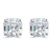 Load image into Gallery viewer, Jewelili 10K White Gold With Asscher Cut Cubic Zirconia Stud Earrings
