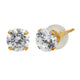 Load image into Gallery viewer, Jewelili Stud Earrings Box Set with Cubic Zirconia in 10K Yellow Gold View 2
