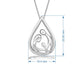 Load image into Gallery viewer, Jewelili Sterling Silver With Parent and One Child Family Teardrop Pendant Necklace
