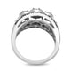 Load image into Gallery viewer, Jewelili Three Stone Ring with Black and White Diamonds in 10K White Gold 1 CTTW View 4
