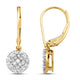 Load image into Gallery viewer, Jewelili Dangle Earrings with Round Diamonds in 10K Yellow Gold 1/2 CTTW View 5
