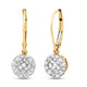 Load image into Gallery viewer, Jewelili Dangle Earrings with Round Diamonds in 10K Yellow Gold 1/2 CTTW View 1
