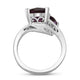 Load image into Gallery viewer, Jewelili Bypass Ring with Trillion Amethyst and White Diamonds in Sterling Silver View 3
