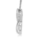 Load image into Gallery viewer, Jewelili Sterling Silver With Diamonds Double Heart Pendant Necklace
