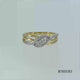 Load and play video in Gallery viewer, Jewelili Yellow Gold Over Sterling Silver With 1/10 CTTW Diamonds Engagement Ring
