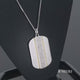 Load and play video in Gallery viewer, Jewelili 14K Yellow Gold over Sterling Silver with 1/3 CTTW Natural White Round Diamonds Men&#39;s Dog Tags Pendant Necklace
