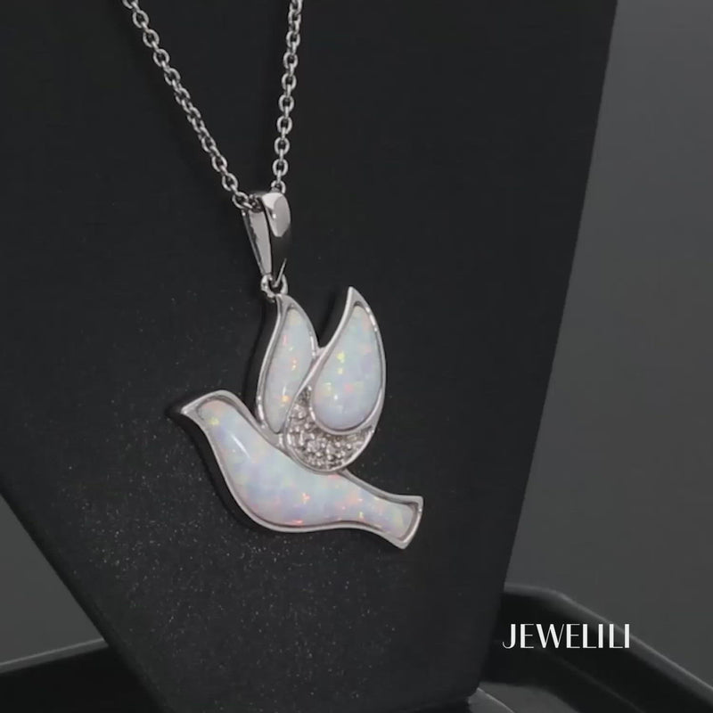 Buy Personalised Silver Dove Necklace Online in India - Etsy