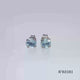 Load and play video in Gallery viewer, Jewelili 10K White Gold 6 MM Round Aquamarine Stud Earrings
