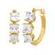Load image into Gallery viewer, Jewelili 10K Yellow Gold with Cubic Zirconia Hoop Earrings

