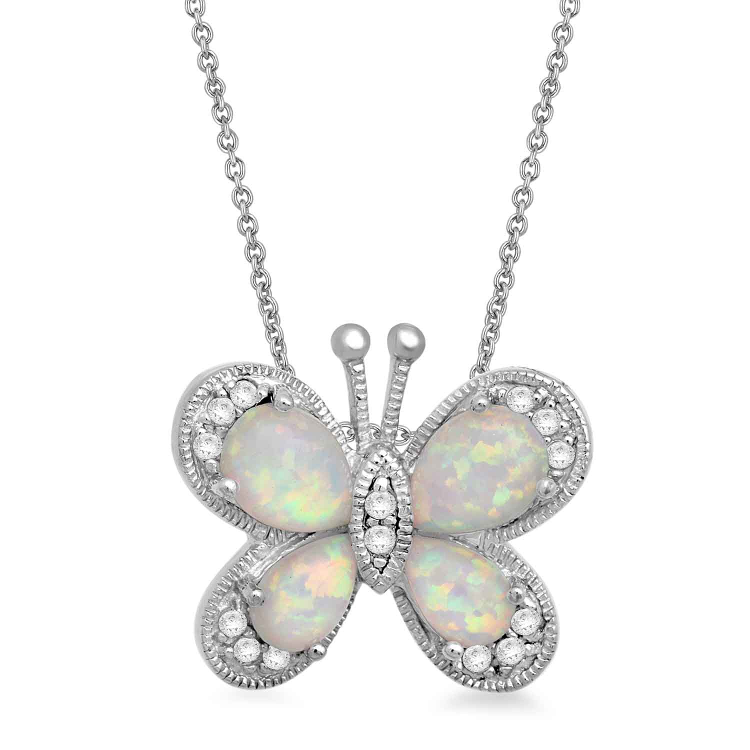 Hand-Carved Pink Peruvian Opal Butterfly Necklace - Natural Designer G –  Henryka