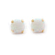 Load image into Gallery viewer, Jewelili 10K Yellow Gold with Round Created Opal Stud Earrings
