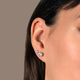 Load image into Gallery viewer, Jewelili 10K White Gold With Created White Sapphire Stud Earrings
