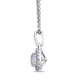 Load image into Gallery viewer, Jewelili Zirconia Pendant Necklace with Round Shape Created Opal in Sterling Silver View 1
